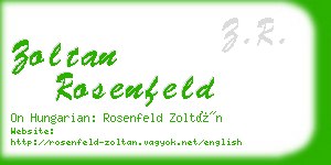 zoltan rosenfeld business card